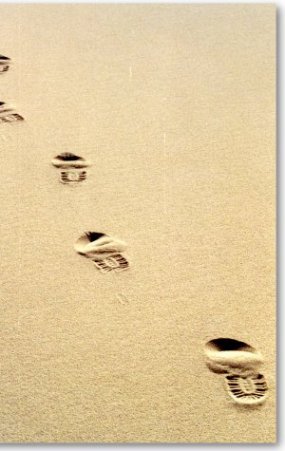 Hoggar : Traces de pas dans le sable